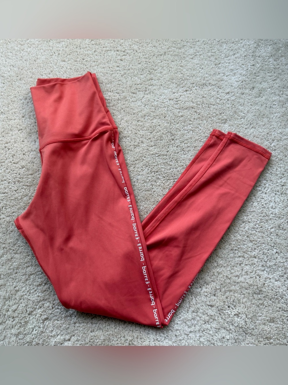 Barre3 Women’s Orange Ankle Leggings - Size S - EUC - Stretch